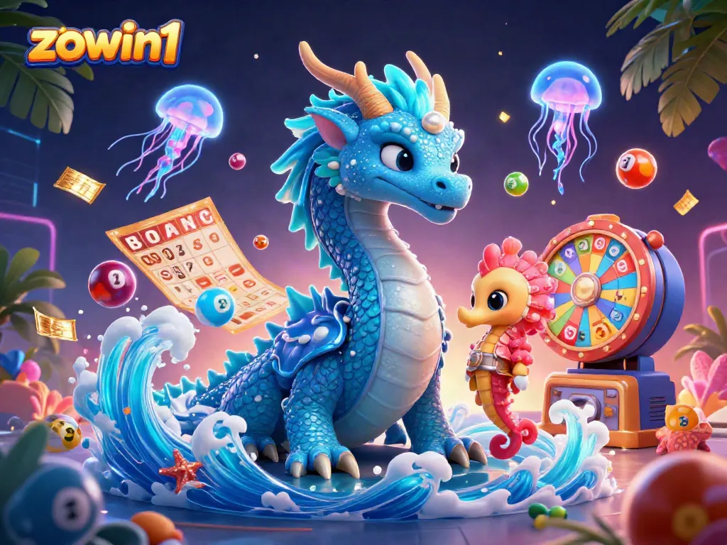 Experience thrilling gaming at zowin1 with vibrant illustrations of a fantasy world and engaging game elements.