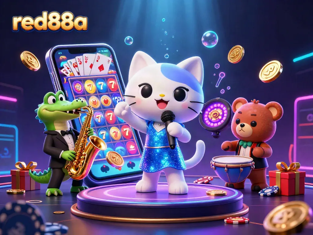 Experience the excitement of red88a with vibrant slot games and dazzling casino characters.