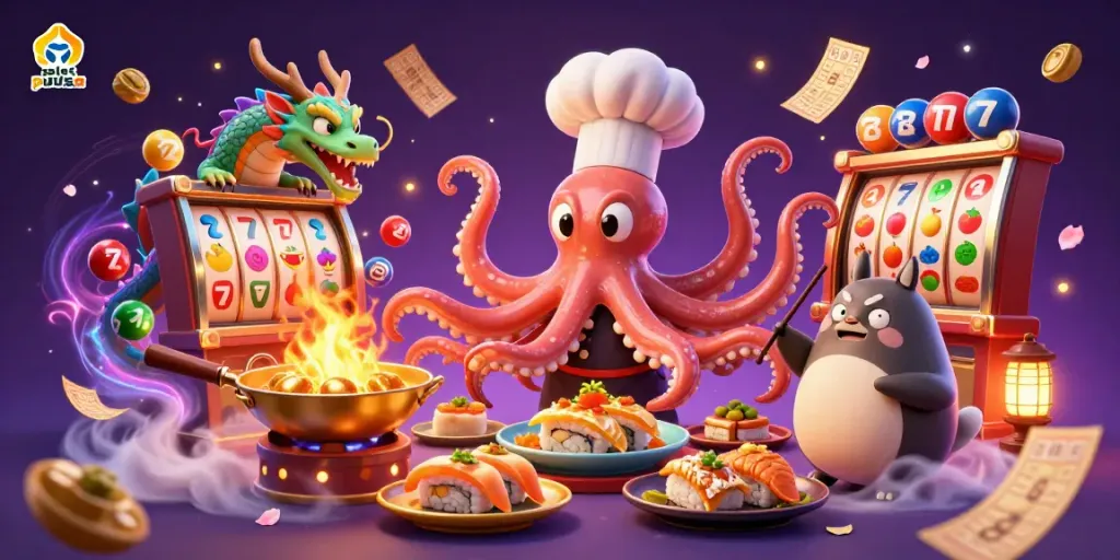 Experience thrilling slot pulsa excitement with a vibrant 3D casino scene featuring dynamic characters and golden winnings.