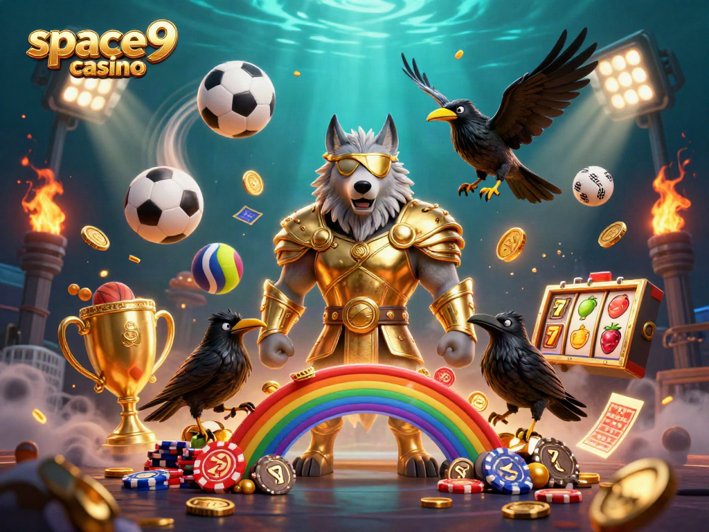 Engage with thrilling gameplay at space9 casino with dynamic Norse mythology characters and casino elements.