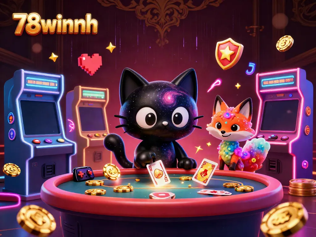 Experience excitement with 78winnh's cosmic casino, featuring unique characters and vibrant gaming elements.