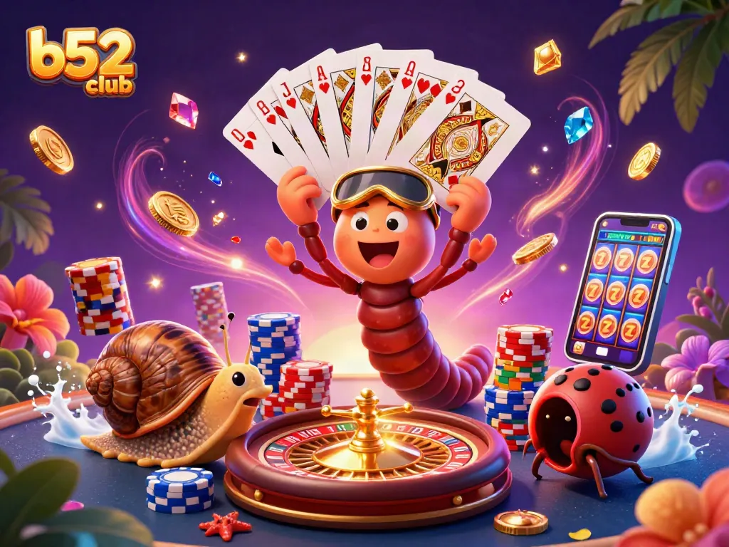 Experience the thrill of gaming at b52club with vibrant characters and dynamic casino action.