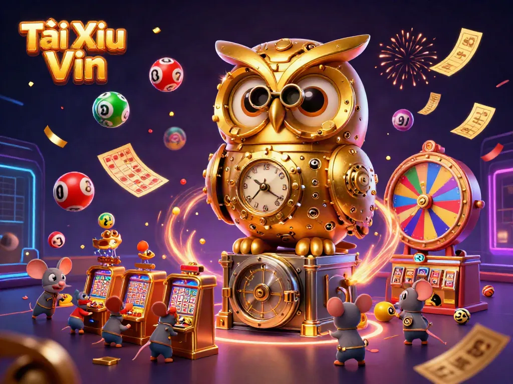 Engage in vibrant Tài Xỉu Vin gameplay with colorful elements and joyful casino atmosphere.