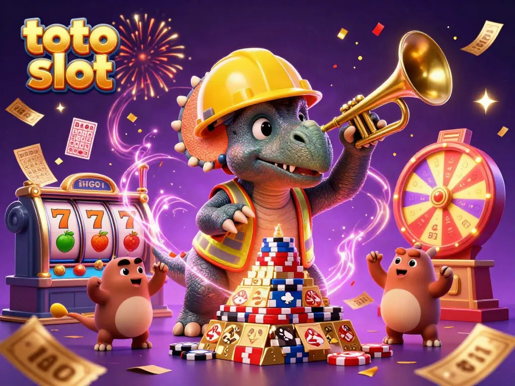 Engage with the exciting world of toto slot in this lively casino celebration scene.