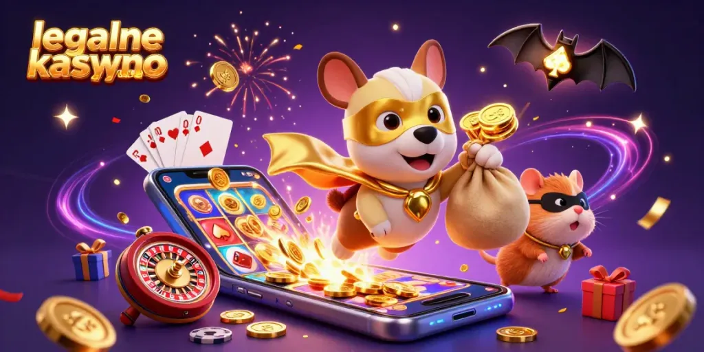 Experience thrilling moments at a legalne kasyno online w polsce with vibrant 3D characters and dynamic casino elements.