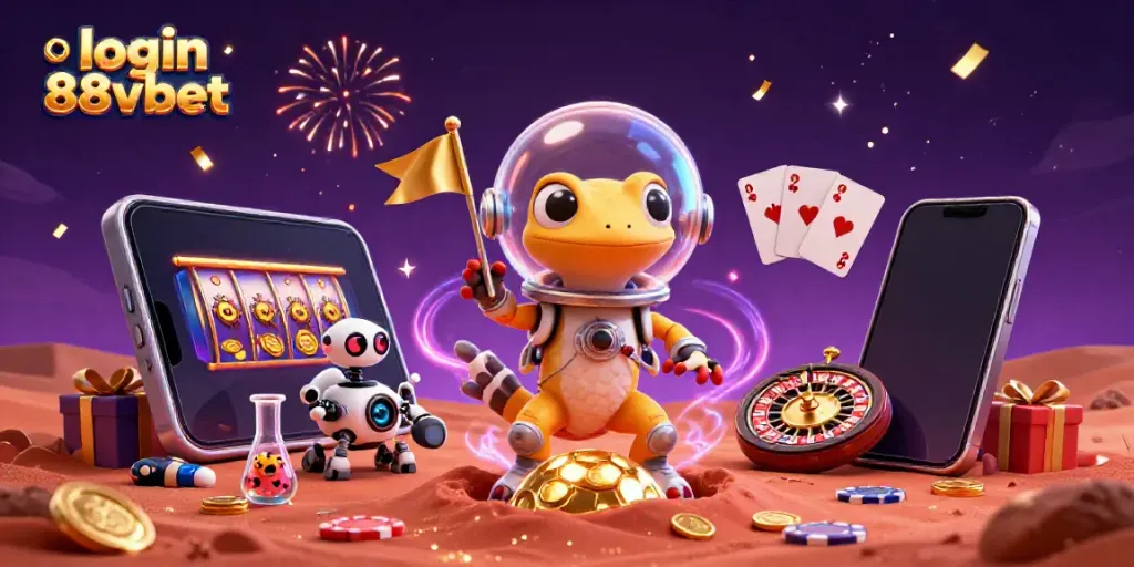 Join the adventure with login 88vbet as the Martian gecko discovers a golden casino on Mars!