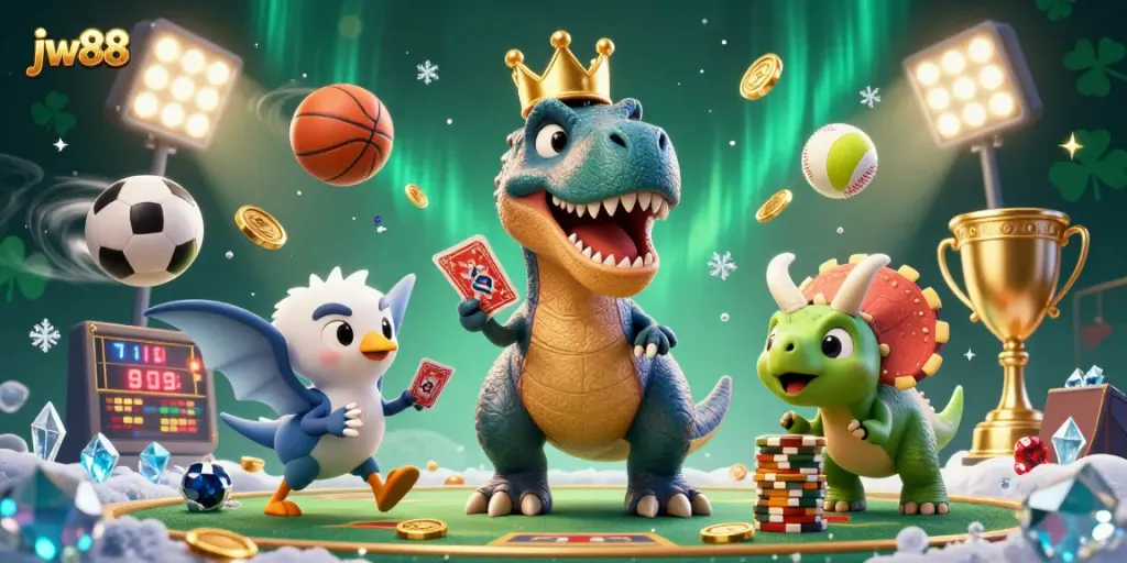 Engage with jw88 while enjoying thrilling sports betting action in a fun animated scene.