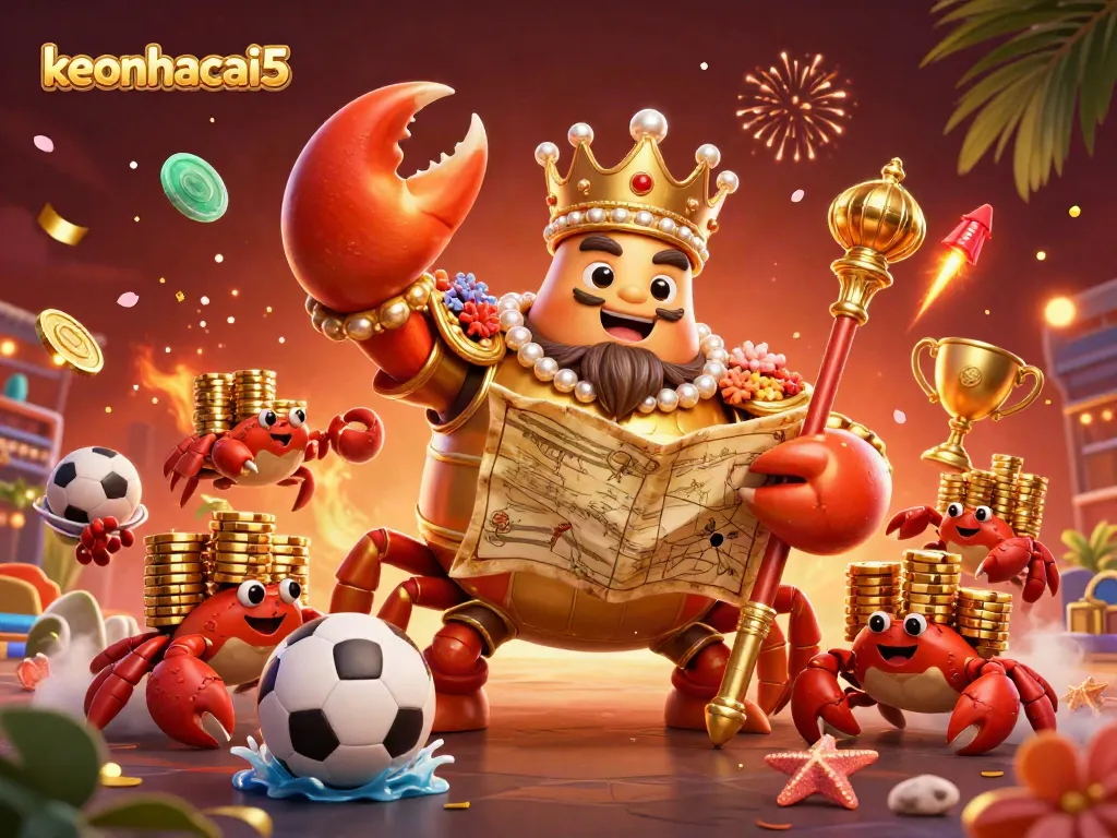 Bet on keonhacai5 with vibrant characters and symbols capturing the excitement of sports betting.