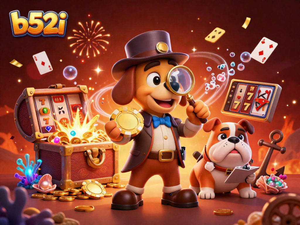 Engage in thrilling gameplay with b52i, where a detective and bulldog unveil hidden treasures.
