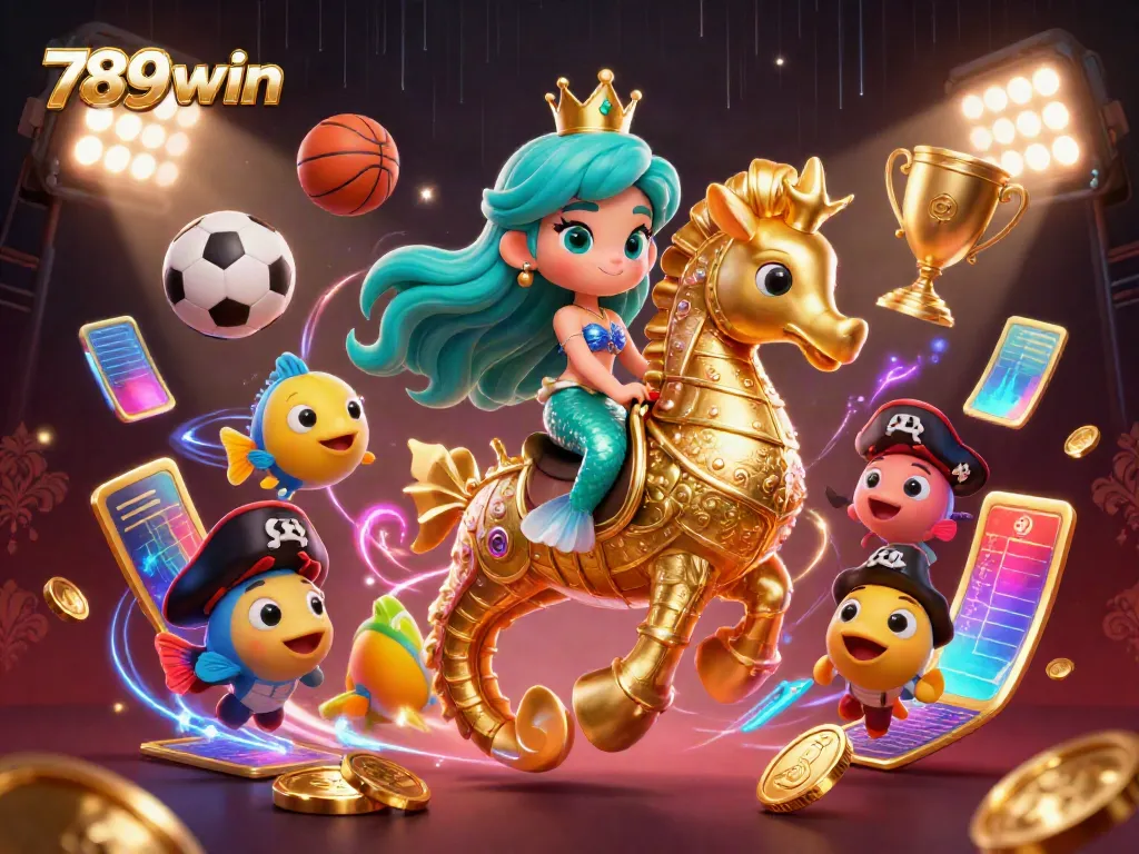 Join the exciting world of 789win with this vibrant casino scene, featuring iconic game elements.